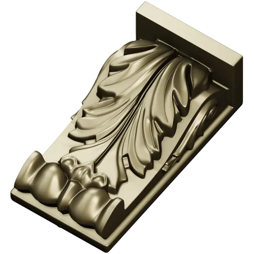 Acanthus Scroll Corbel - STL 3D Model for CNC Milling