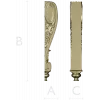Ornate Acanthus Bracket - STL 3D model for CNC