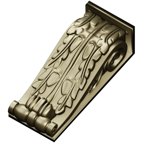 Acanthus Scroll Corbel 3D Model STL for CNC