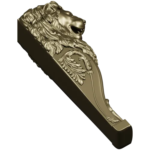 Lion Corbel STL for CNC - High-Relief Decorative Bracket