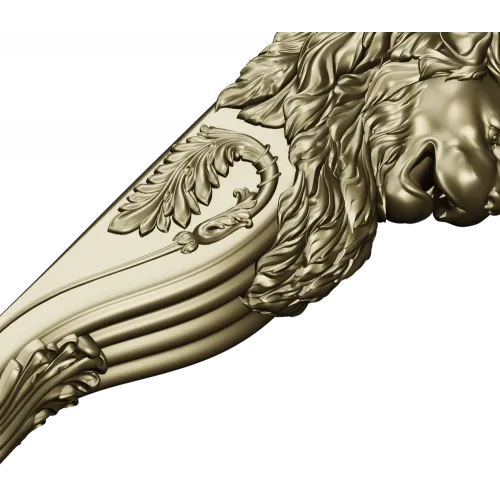 Lion Corbel STL for CNC - High-Relief Decorative Bracket