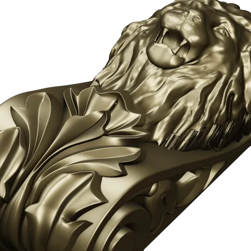 Lion Acanthus Corbel STL 3D model for CNC