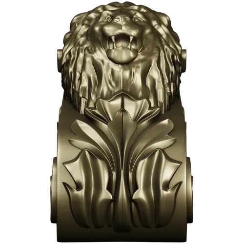 Lion Acanthus Corbel STL 3D model for CNC