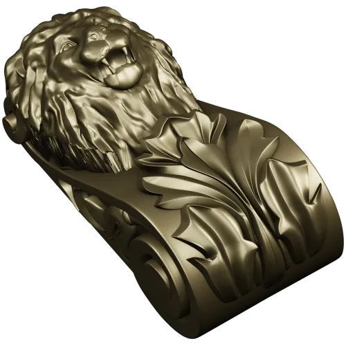 Regal Lion Corbel STL for CNC