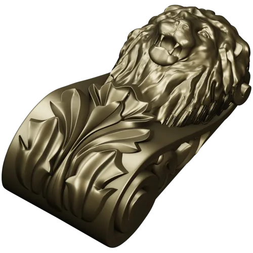 Regal Lion Corbel STL for CNC
