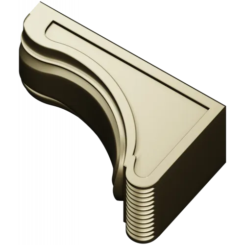 Elegant Serpentine Corner Bracket STL for CNC