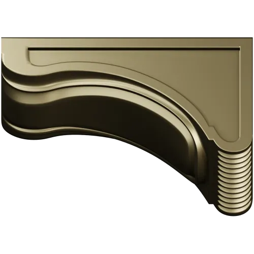 Elegant Serpentine Corner Bracket STL for CNC