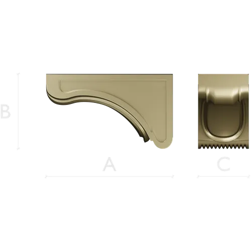 Elegant Serpentine Corner Bracket STL for CNC