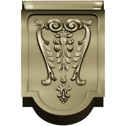 Acanthus Scroll Decorative Bracket STL for CNC Milling