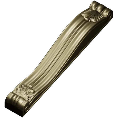 Decorative Shell Scroll Bracket STL for CNC