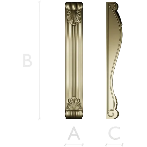 Decorative Shell Scroll Bracket STL for CNC