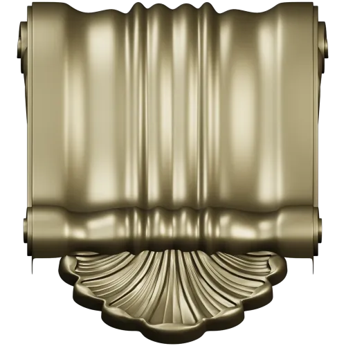 Baroque Shell Scroll Bracket - STL 3D model for CNC