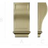 Decorative Corbel STL Model for CNC Milling - Regal Scroll