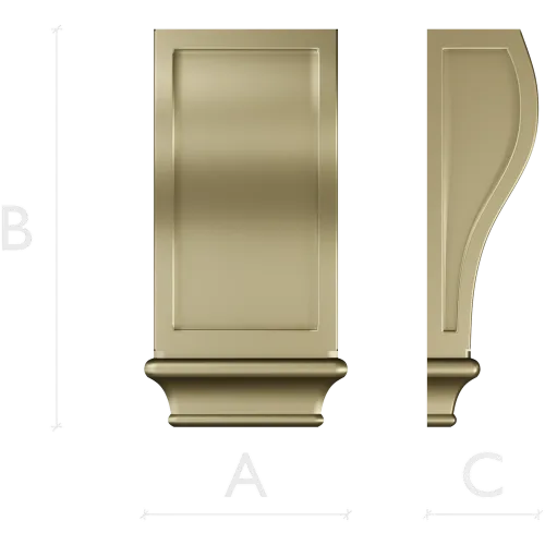 Decorative Corbel STL Model for CNC Milling - Regal Scroll