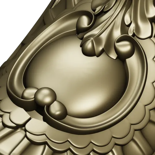 Regal Acanthus Corbel - ornamental STL 3D model for CNC