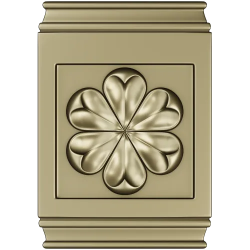 Petalcrest Plaque - STL 3D model for CNC milling