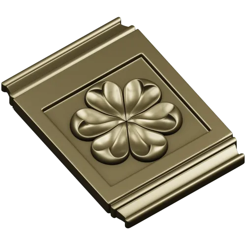 Petalcrest Plaque - STL 3D model for CNC milling