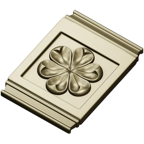 Petalcrest Plaque - STL 3D model for CNC milling