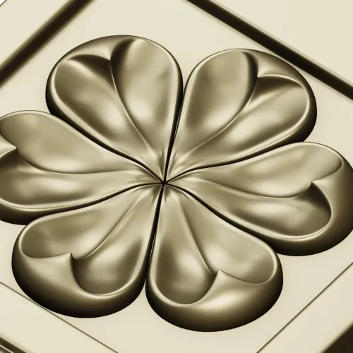 Petalcrest Plaque - STL 3D model for CNC milling