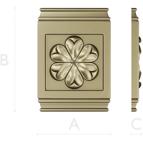 Petalcrest Plaque - STL 3D model for CNC milling