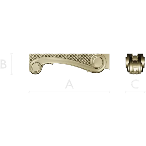 Ornate Scroll Bracket STL for CNC Router