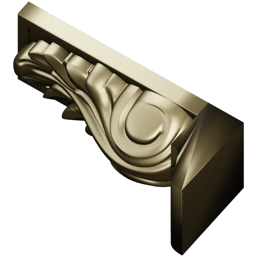 Acanthus Scroll Corbel - STL 3D model for CNC milling