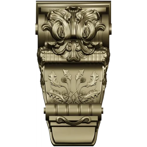Regal acanthus corbel - STL 3D model for CNC