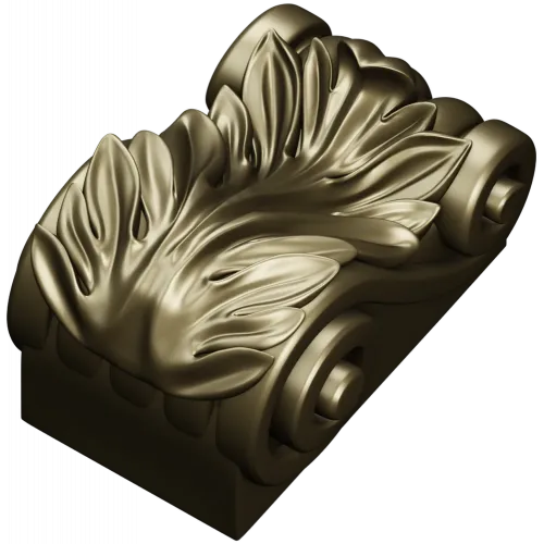 Acanthus Scroll Bracket STL for CNC