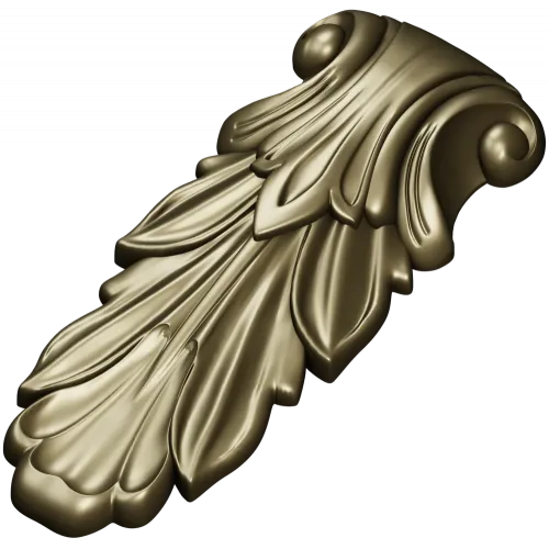 Acanthus Scroll Bracket - STL 3D model for CNC