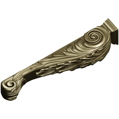 Imperial Acanthus Bracket - 3D model STL for CNC carving