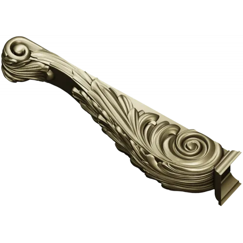 Imperial Acanthus Bracket - 3D model STL for CNC carving