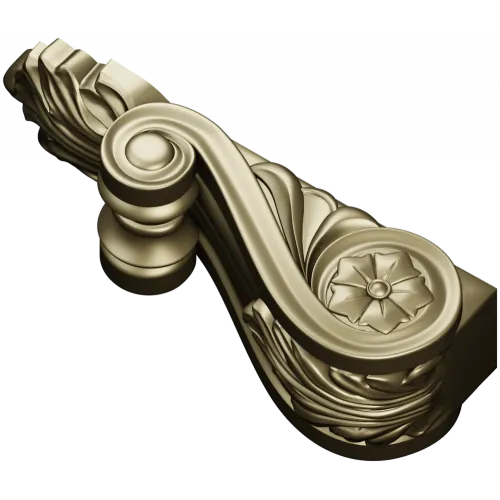 Acanthus Scroll Corbel STL for CNC Milling