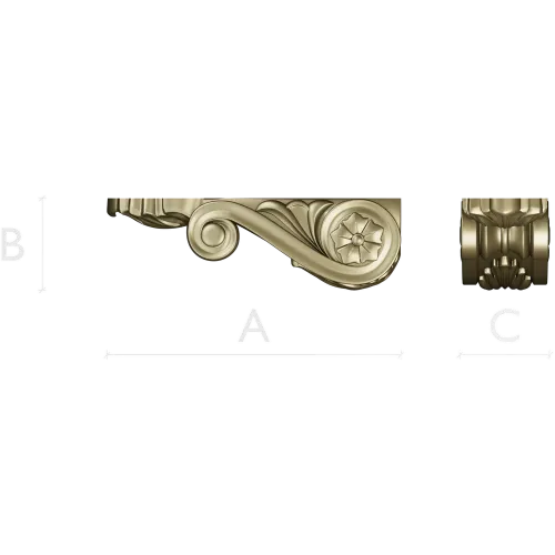 Acanthus Scroll Corbel STL for CNC Milling