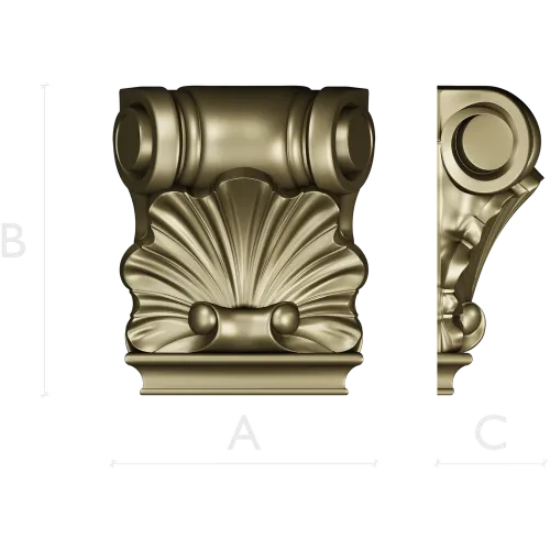 Декоративный кронштейн-раковина 3D STL для ЧПУ