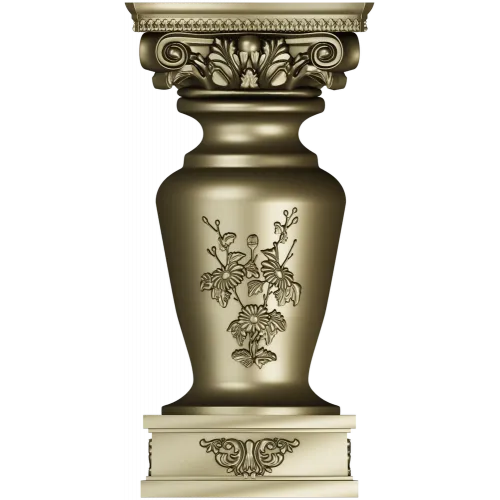 Classical Baluster with Corinthian Capital - STL 3D Model for CNC