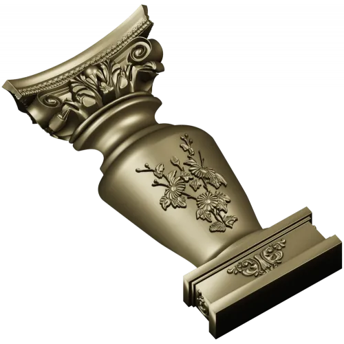 Classical Baluster with Corinthian Capital - STL 3D Model for CNC