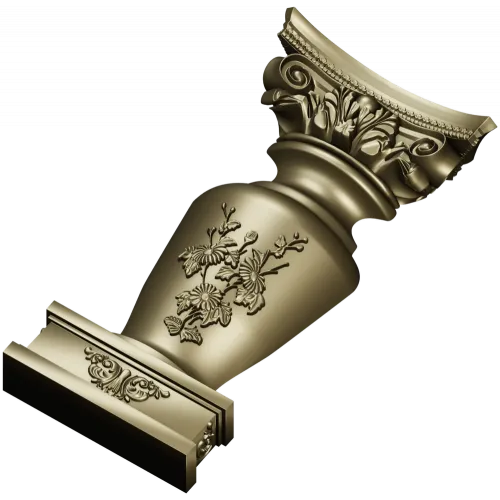 Classical Baluster with Corinthian Capital - STL 3D Model for CNC