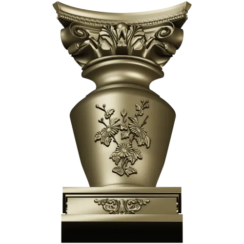 Classical Baluster with Corinthian Capital - STL 3D Model for CNC