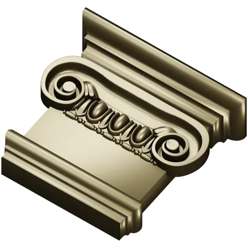 Капитель ионическая - 3D модель STL для ЧПУ