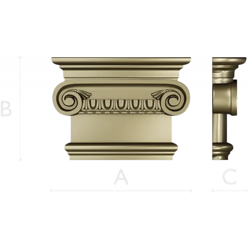 Ионическая капитель в формате STL для ЧПУ