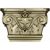 Acanthus Volute Capital STL for CNC - high-relief decorative capital