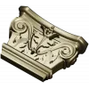 Acanthus Volute Capital STL for CNC - high-relief decorative capital