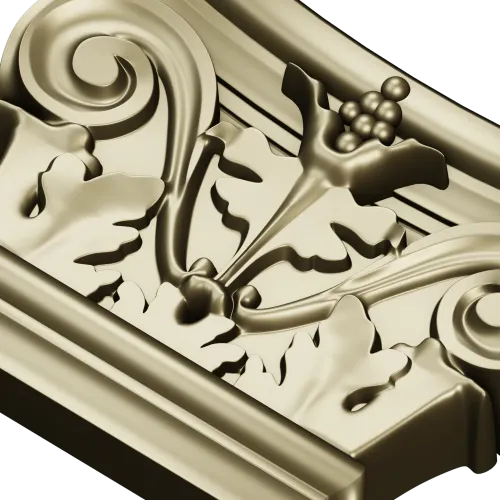 Acanthus Volute Capital STL for CNC - high-relief decorative capital