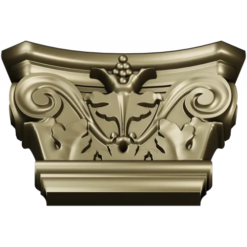 Acanthus Volute Capital STL for CNC - high-relief decorative capital