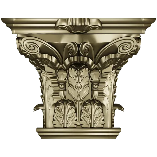 Corinthian Acanthus Capital STL - 3D model for CNC milling