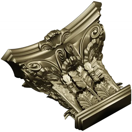 Corinthian Acanthus Capital STL - 3D model for CNC milling