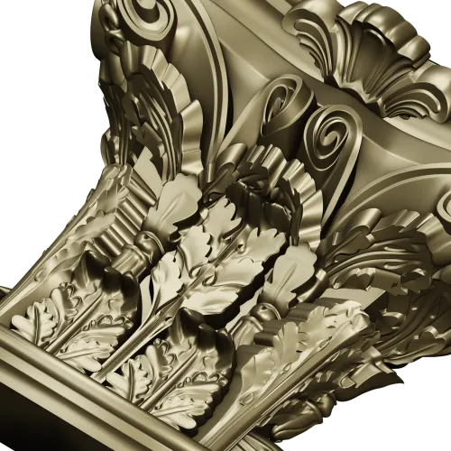 Corinthian Acanthus Capital STL - 3D model for CNC milling