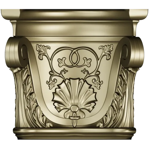 Acanthus Shell Capital - STL 3D model for CNC milling