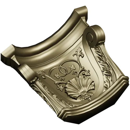 Acanthus Shell Capital - STL 3D model for CNC milling