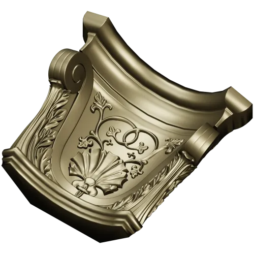 Acanthus Shell Capital - STL 3D model for CNC milling